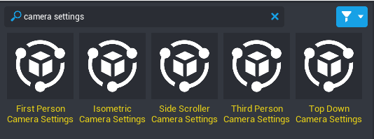 Camera Settings Objects