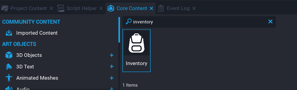 !Inventory Object